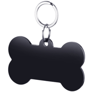 Placa De Identidad Para Mascota En Acero Con Forma De Hueso Color Plateado Y Otros Colores 40*23 Mm | 50*28 Mm