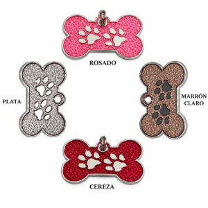 ID huellitas para mascota varios colores 30*19.2 mm