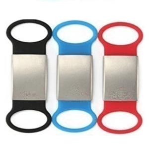 Placa de alerta a prueba de agua con accesorio en silicona hipoalergico Varios colores 15*65 mm